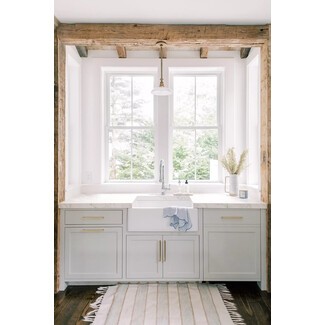 Rustic kitchen honoring architectural history