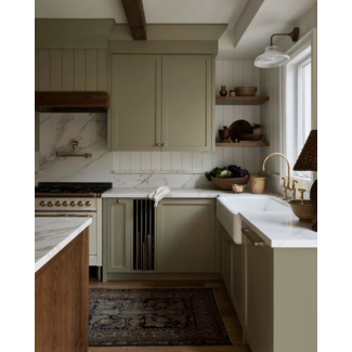 Rustic kitchen with wooden beams