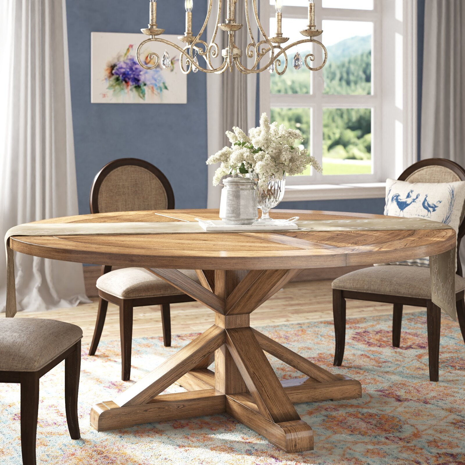 Rustic Round Dining Table