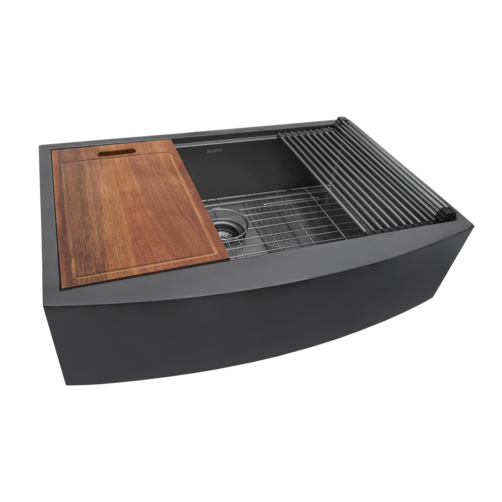 Ruvati 22'' W Single Bowl Stainless Steel Farmhouse Kitchen Sink 0