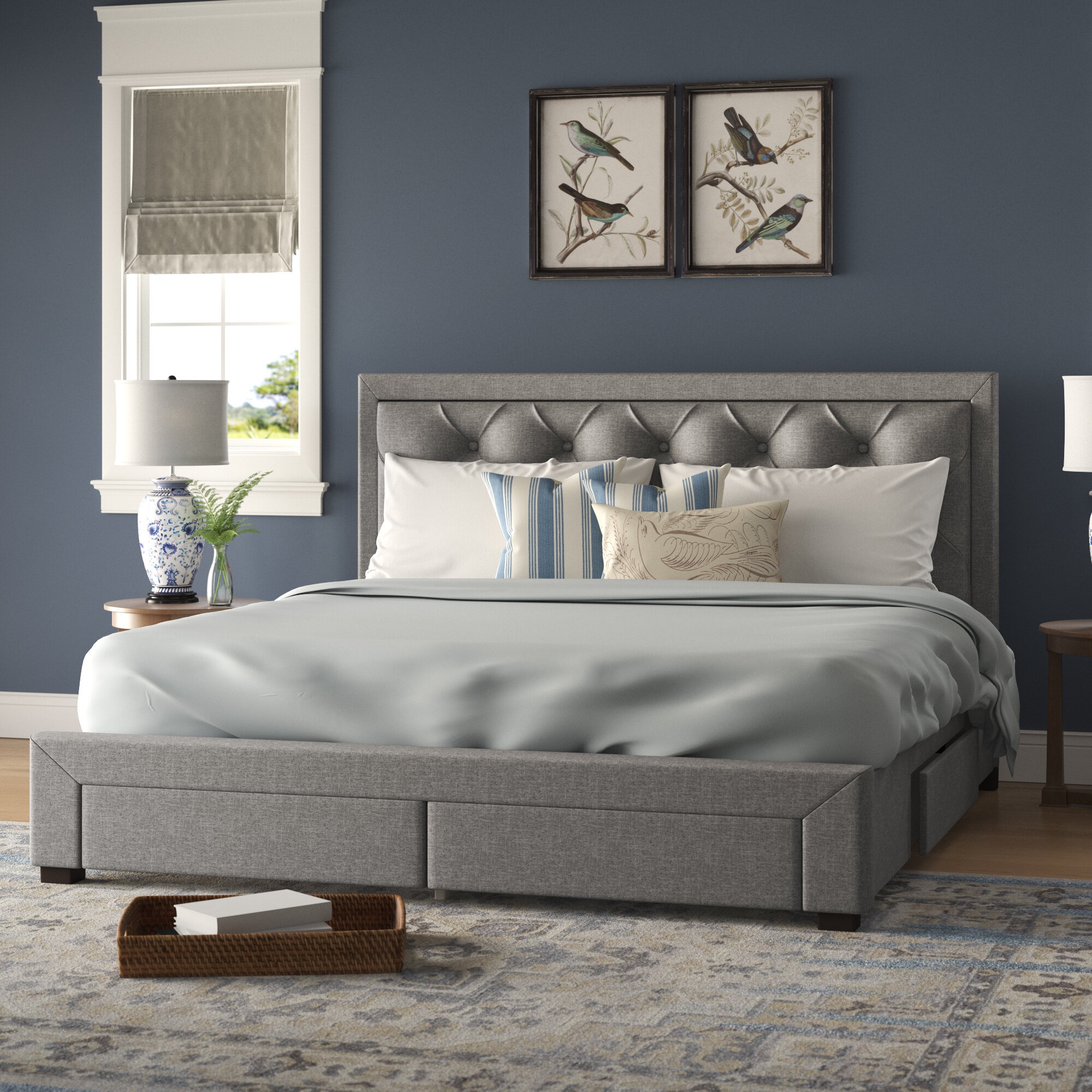 Kerens tufted upholstered storage standard deals bed