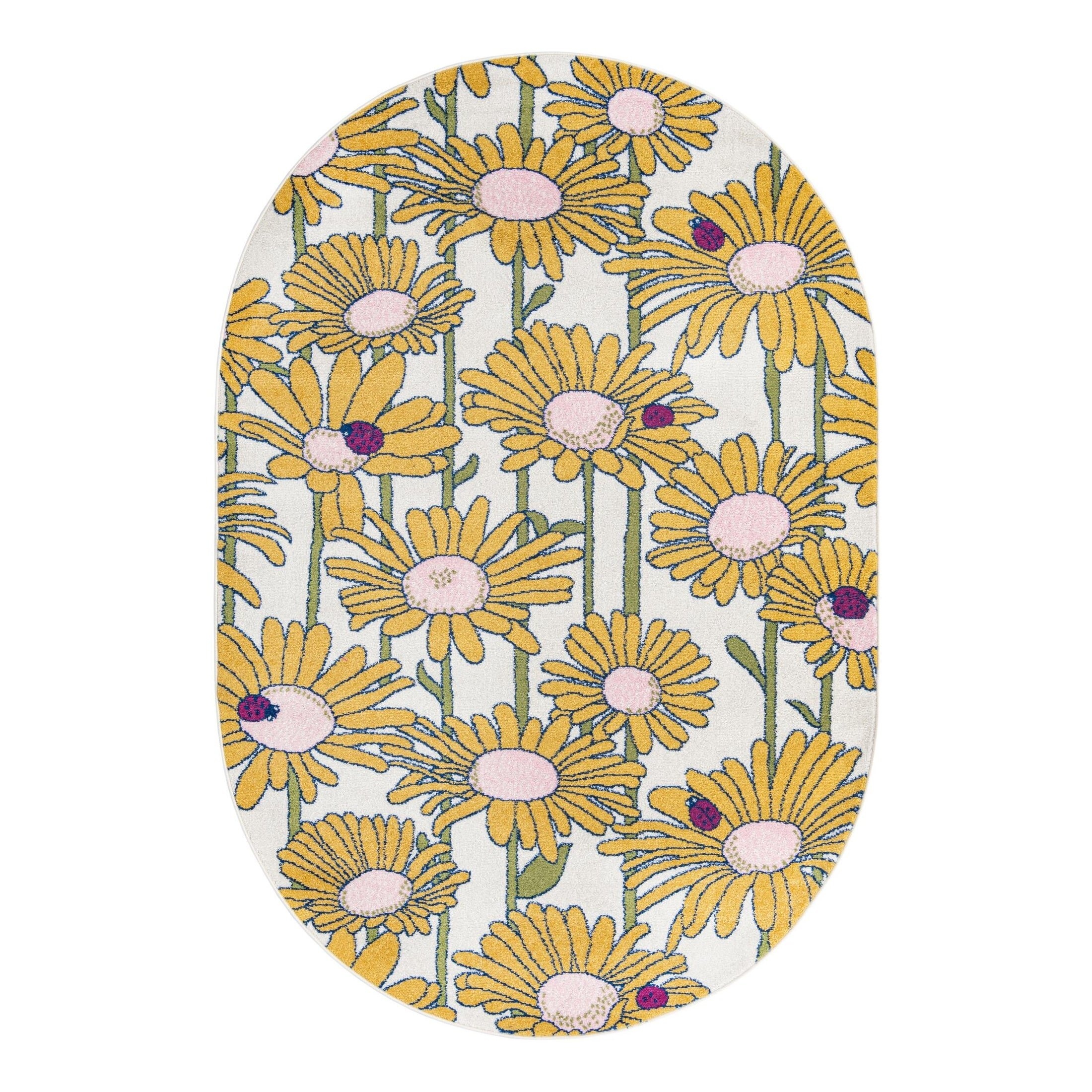 Saegertown Machine Woven / Power Loomed Performance Green/White/Yellow Rug