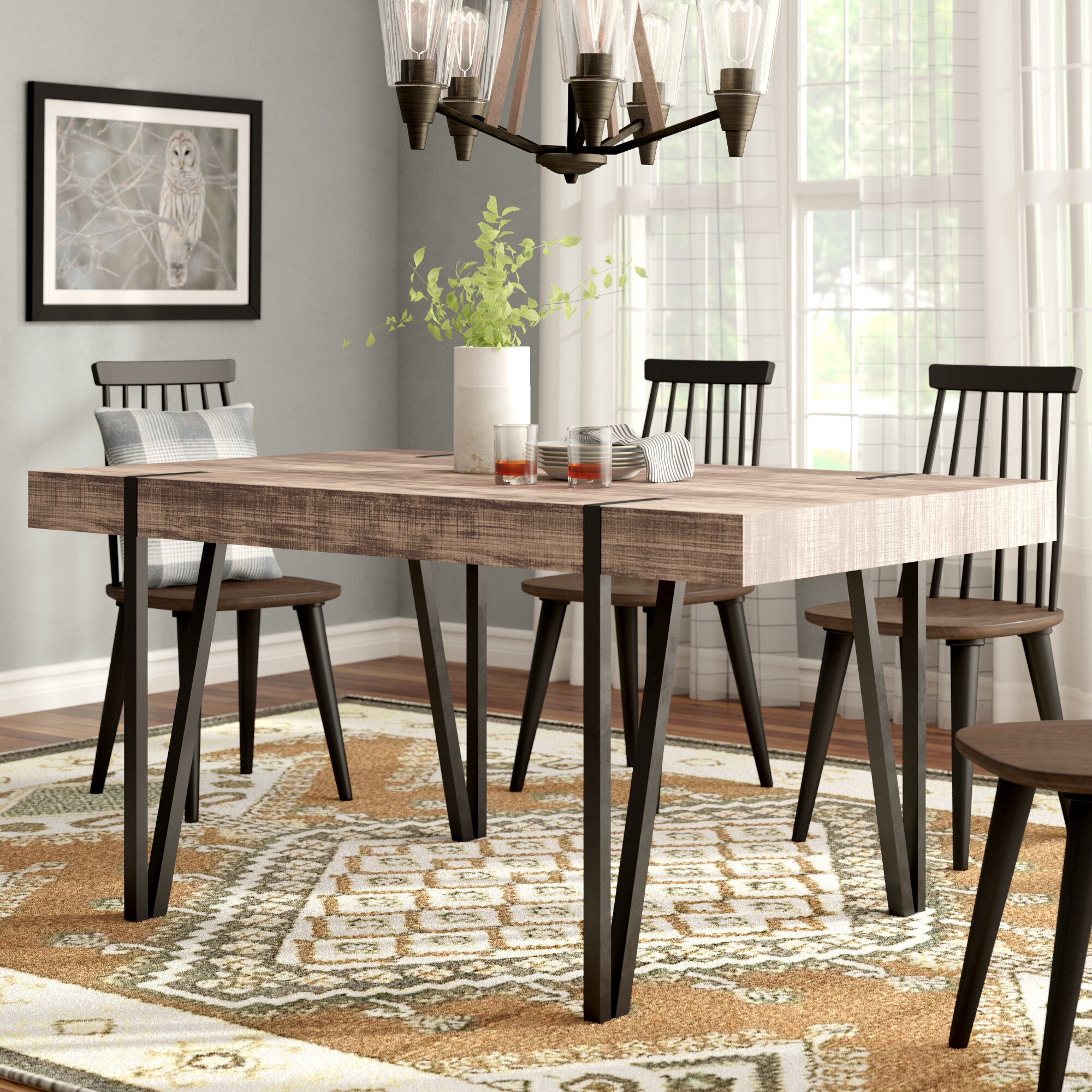 Salemburg 59.1'' Iron Dining Table