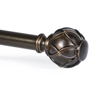 Saniyah Adjustable 1" Single Curtain Rod