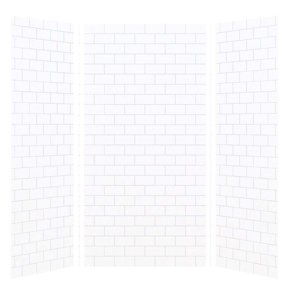 Saramar 96" x 48" x 36" Three Panel Shower Wall