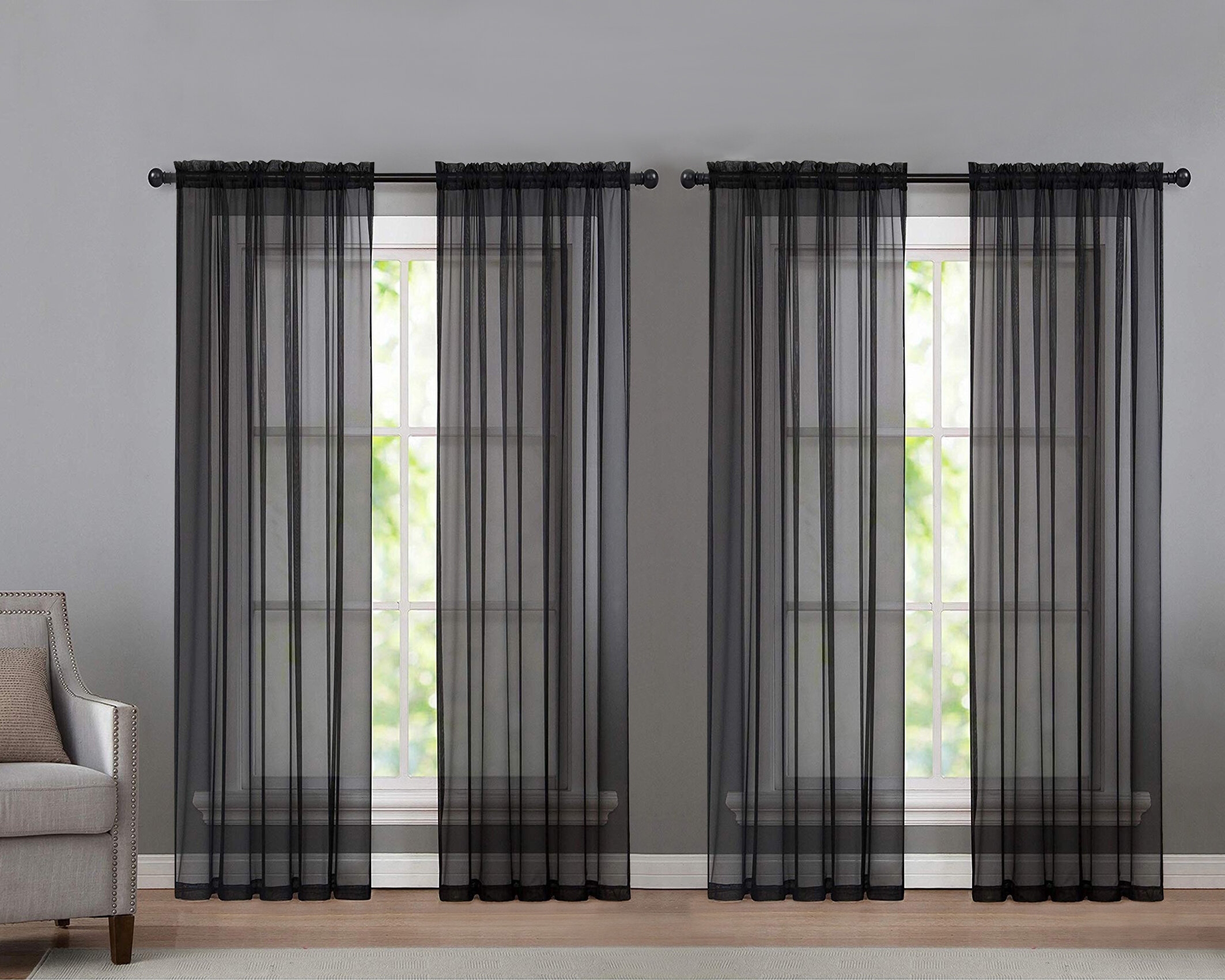 Sarber Polyester Sheer Sliding Panel