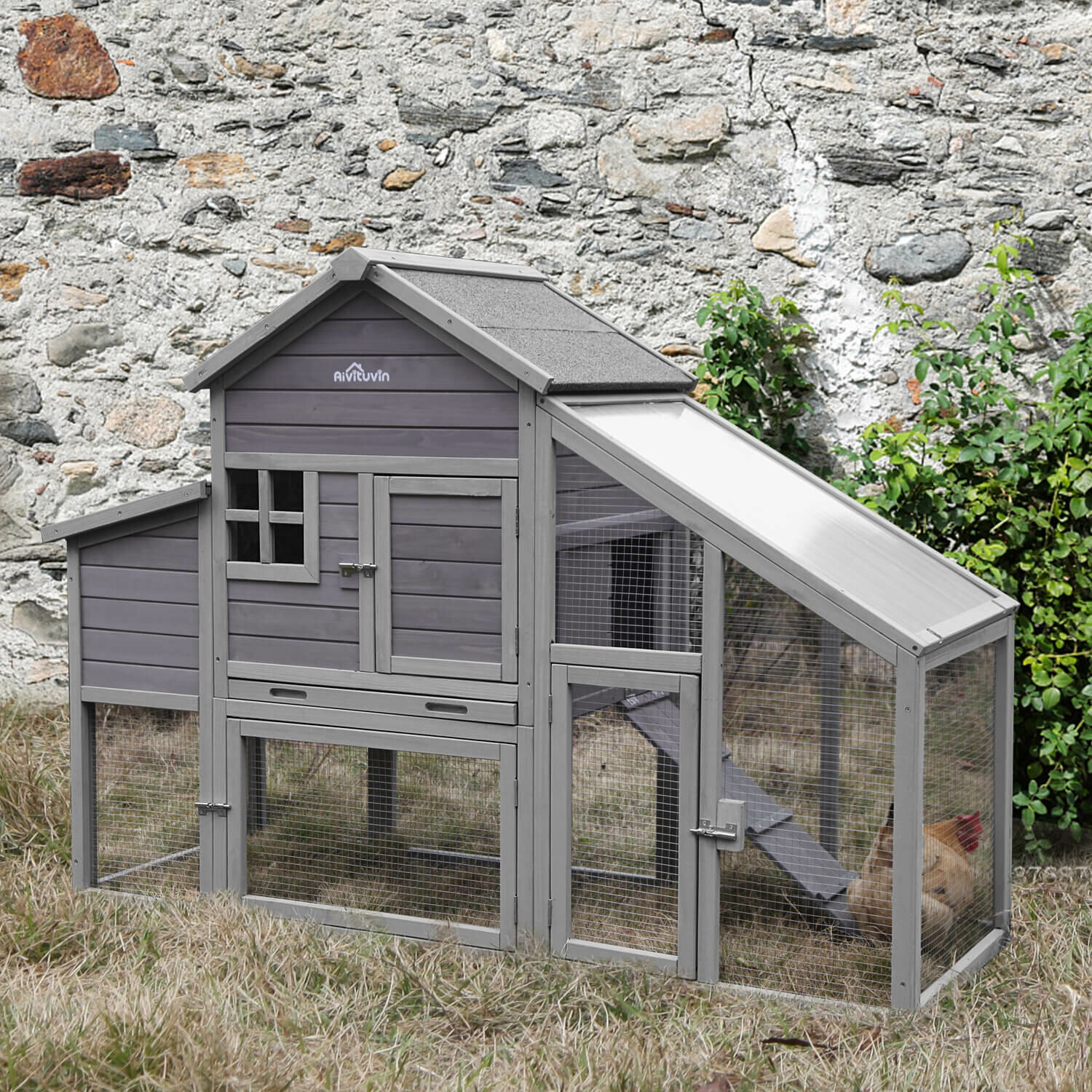 Saylor 8.7 Square Feet Chicken Coop with Chicken Run