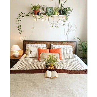 Scandinavian-style bedroom with neutral colors