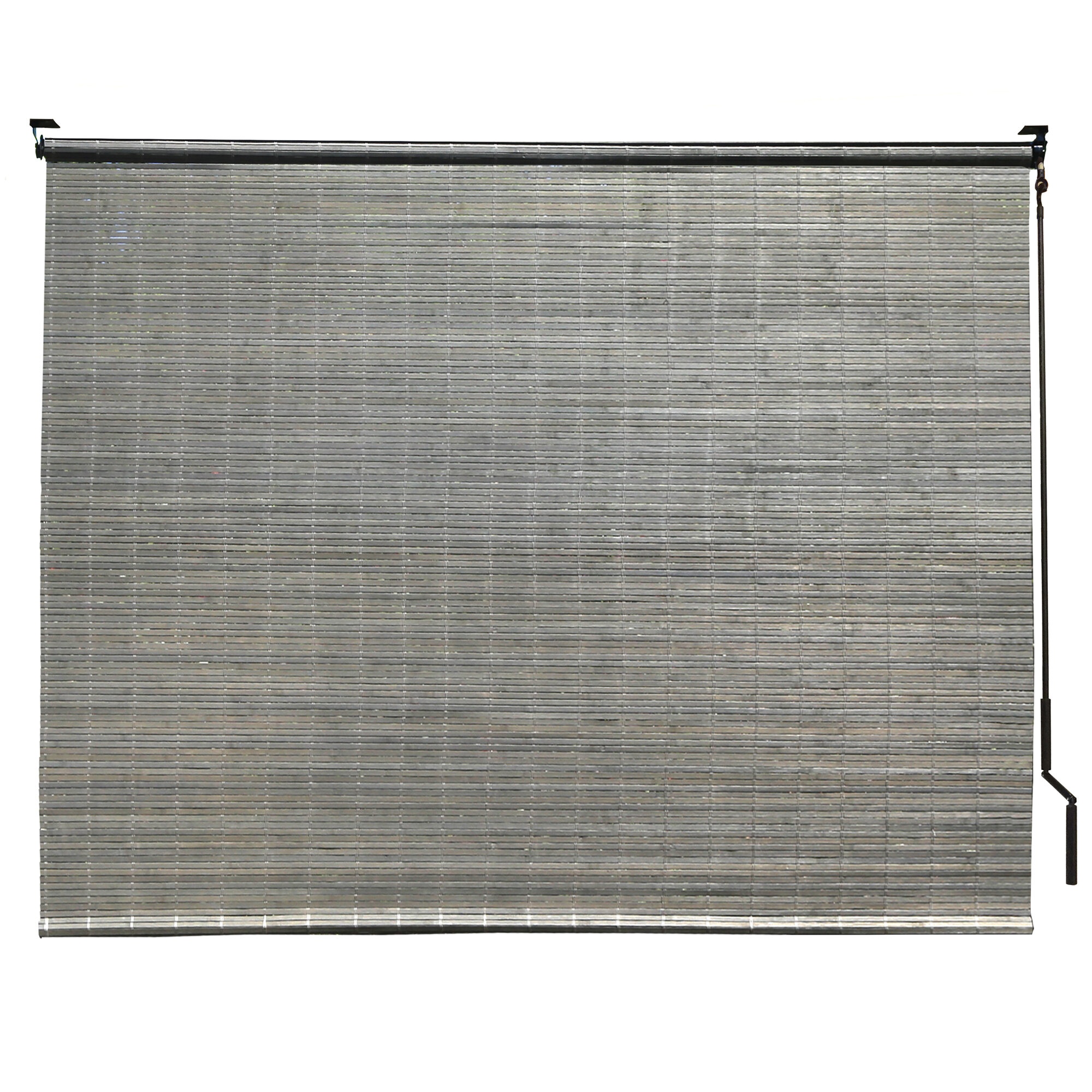 Semi-Sheer Brown Roll-Up Shade