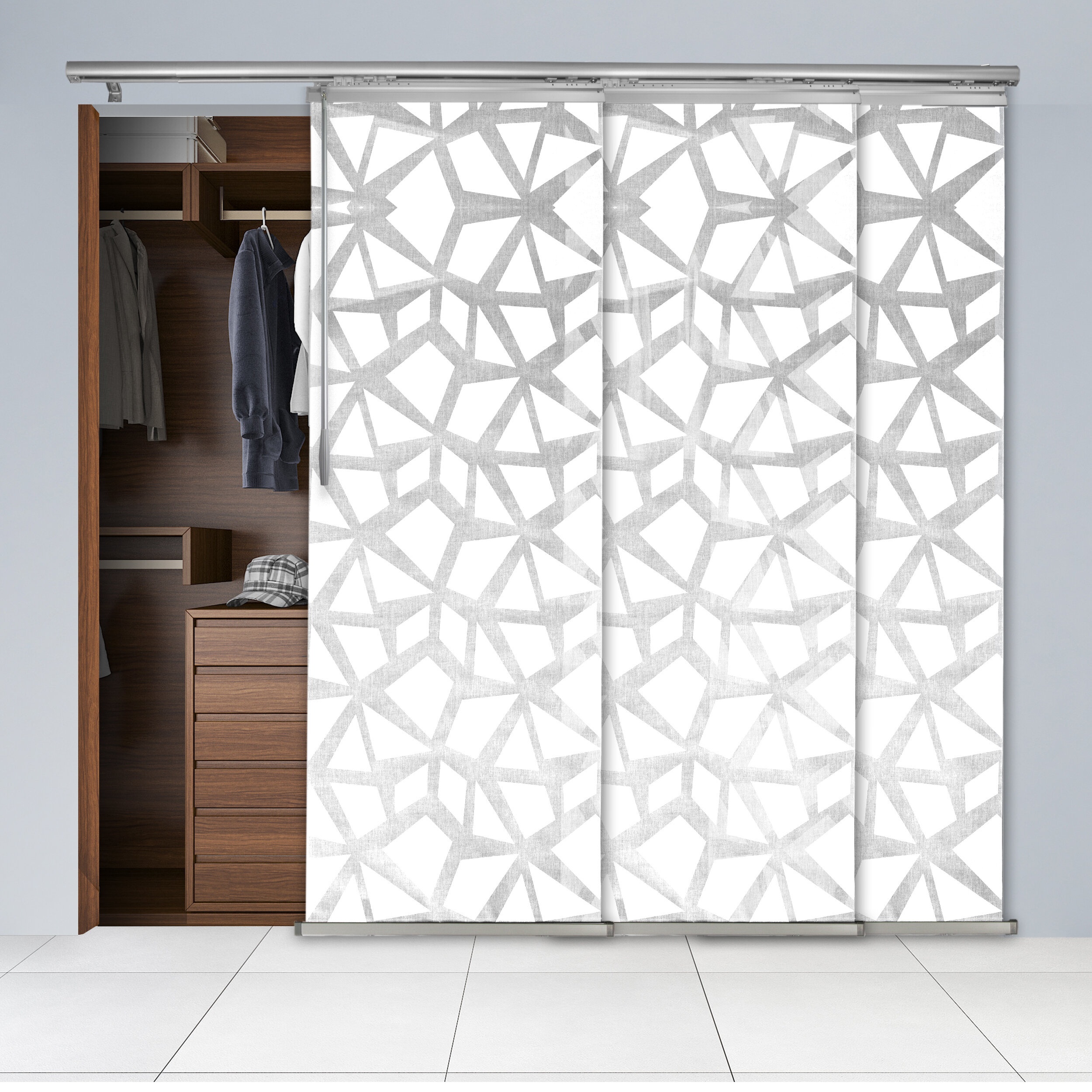 Semi-Sheer Shattered Vertical Blind