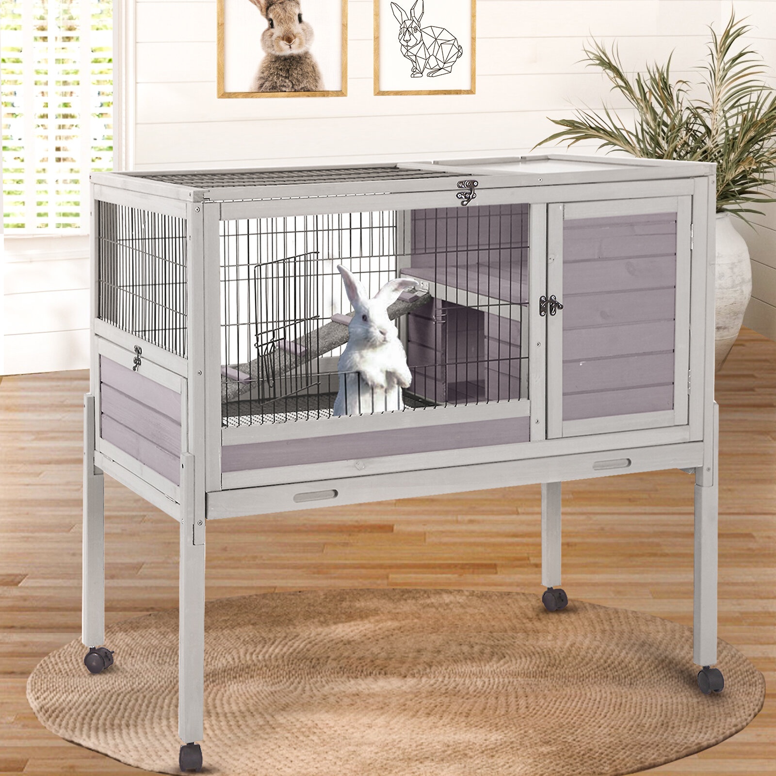 Shelva Weather Resistant Hutch with Ramp