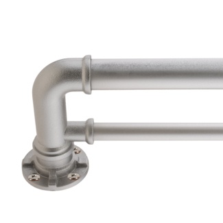 Shonto Stainless Steel Adjustable 1'' Double Curtain Rod