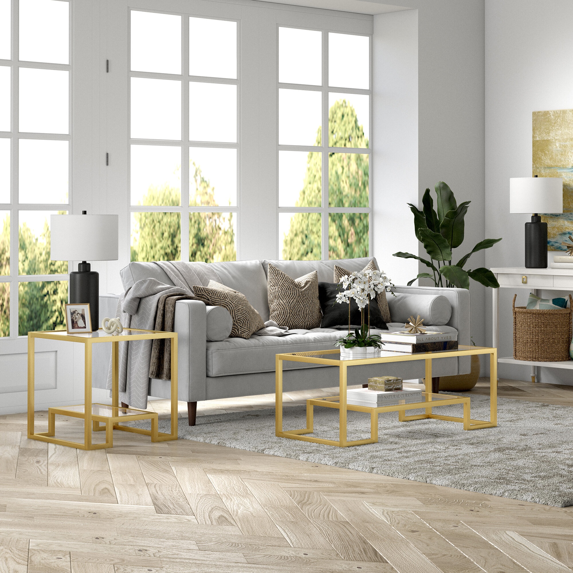 Shumake Frame Coffee Table with Storage