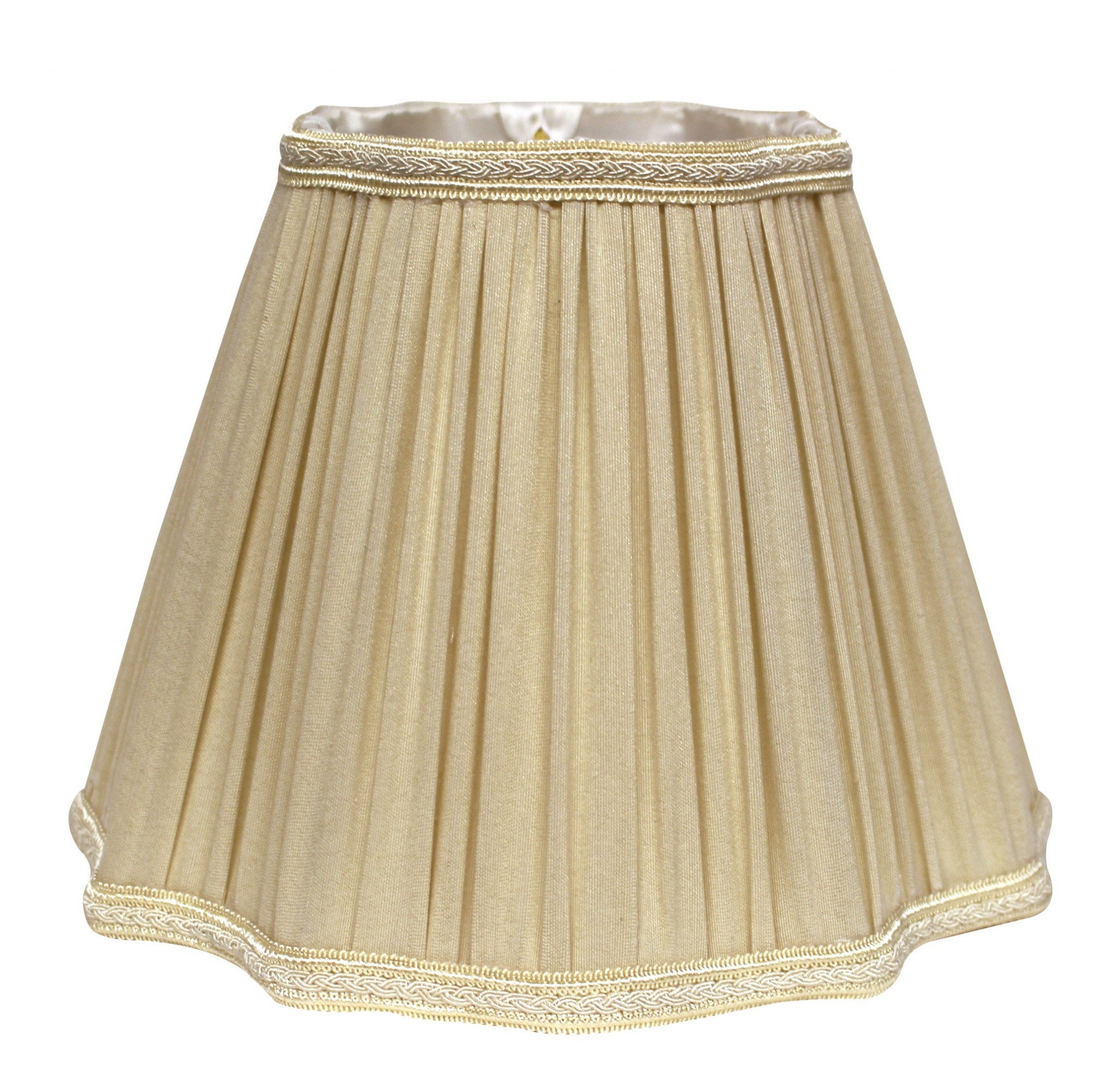 Silk/Shantung Empire Lamp Shade ( Clip On ) in Gray