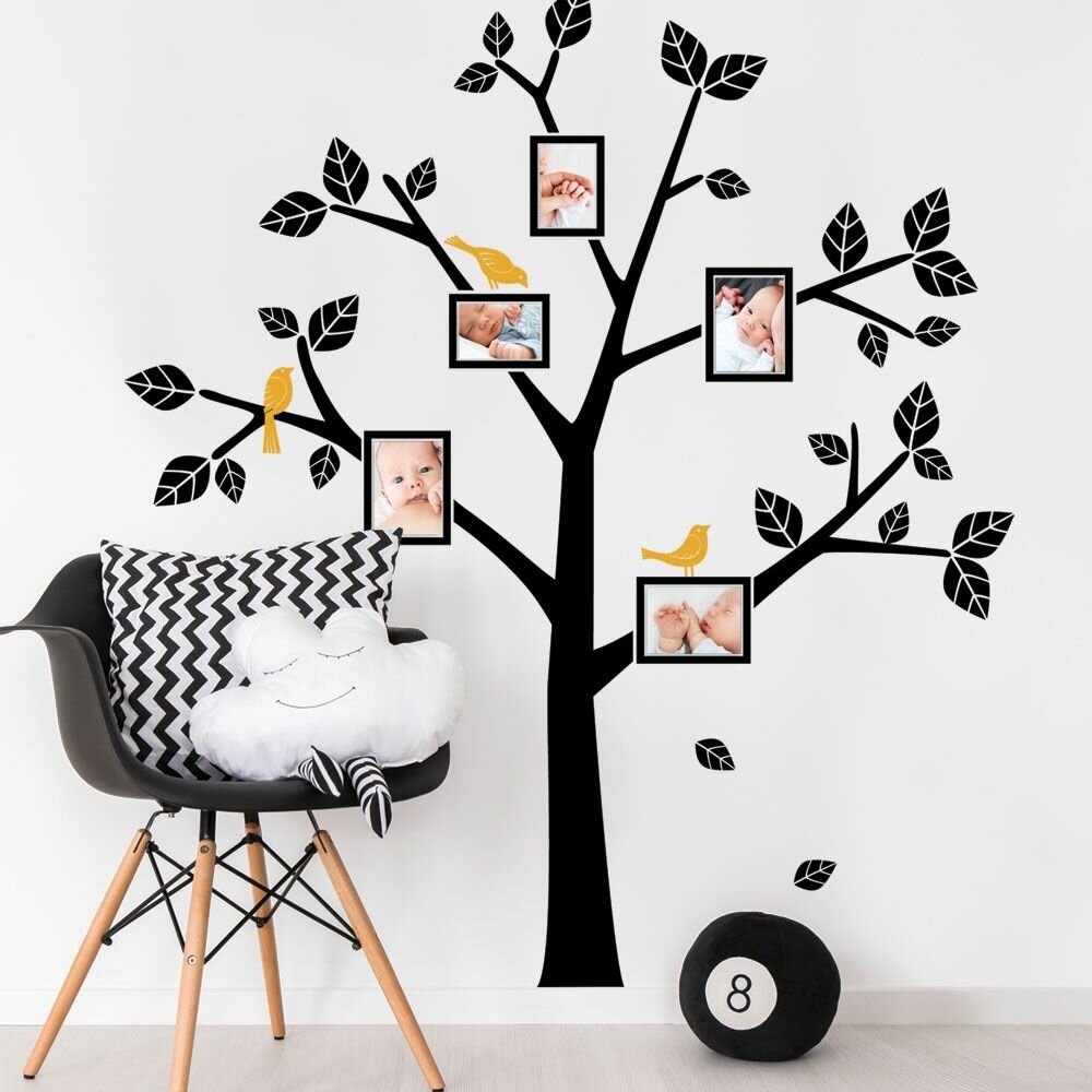 Winter Tree Decal, Tree With No Leaves Wall Mural, Stick Tree for Family  Pictures Wall Sticker, Select Size & Color 