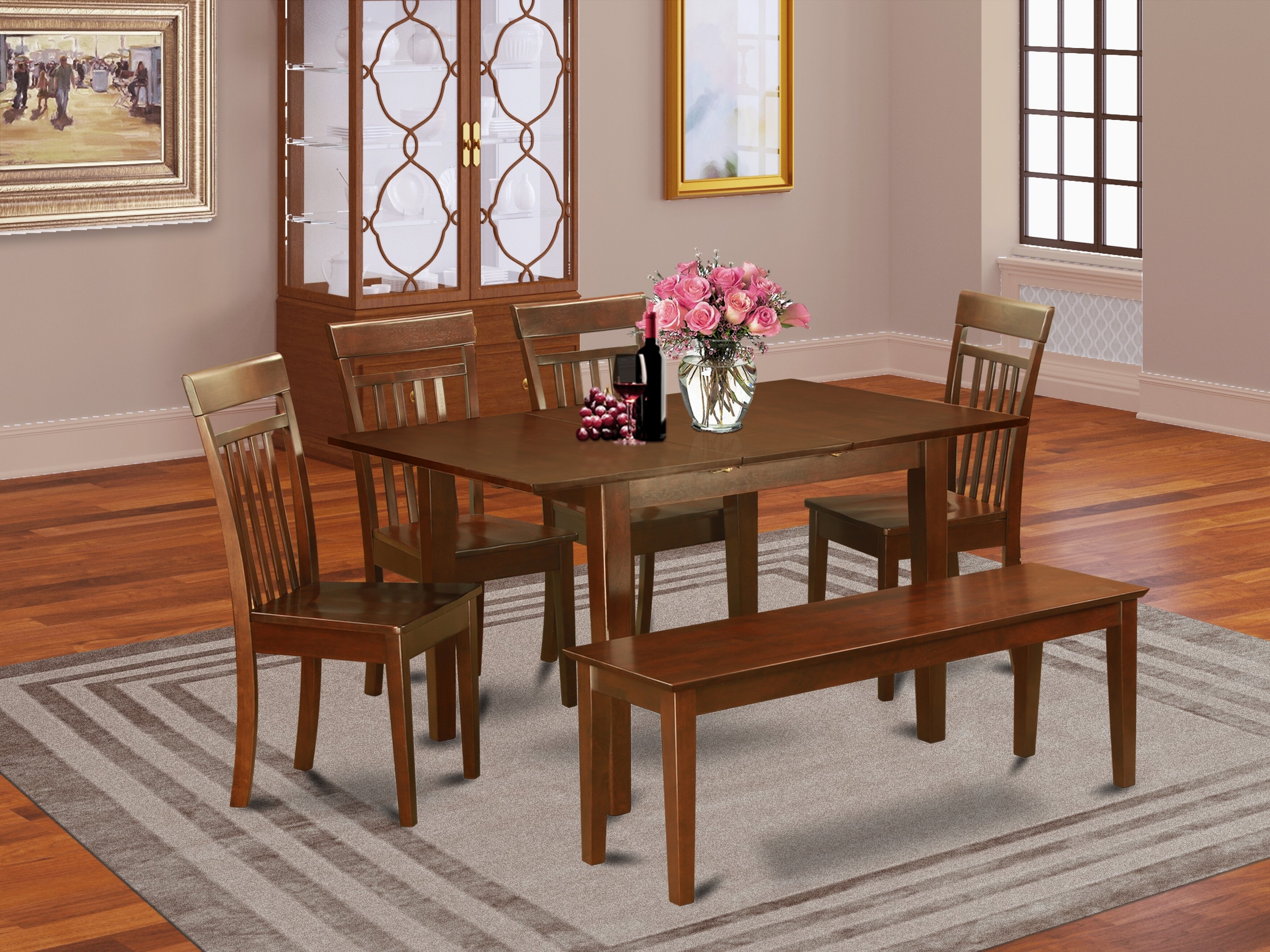 Soltis Butterfly Leaf Solid Wood Dining Set