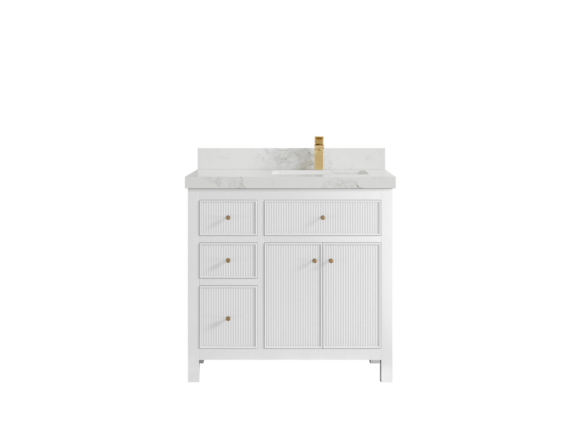 Sonoma 36'' Free-standing Single Bathroom Vanity with Quartz Vanity Top