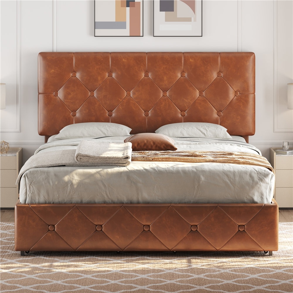 Wasserhund upholstered deals storage platform bed