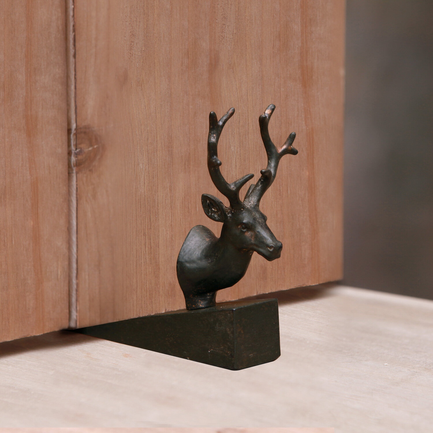 Stag Zinc Wedge Floor Stop