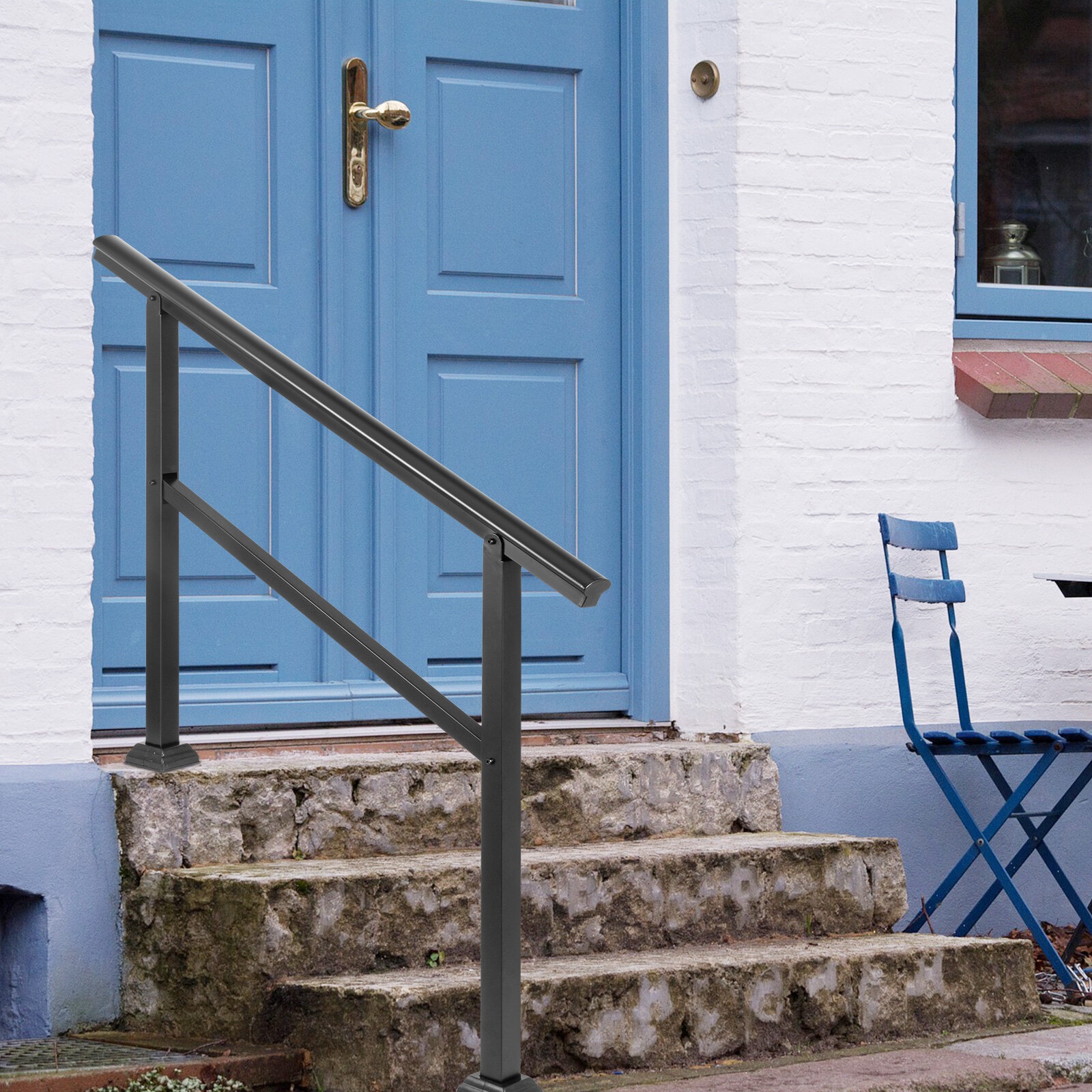 Stair Railing Kit Aluminum Handrail Flexible Outdoor Deck Hand Rail