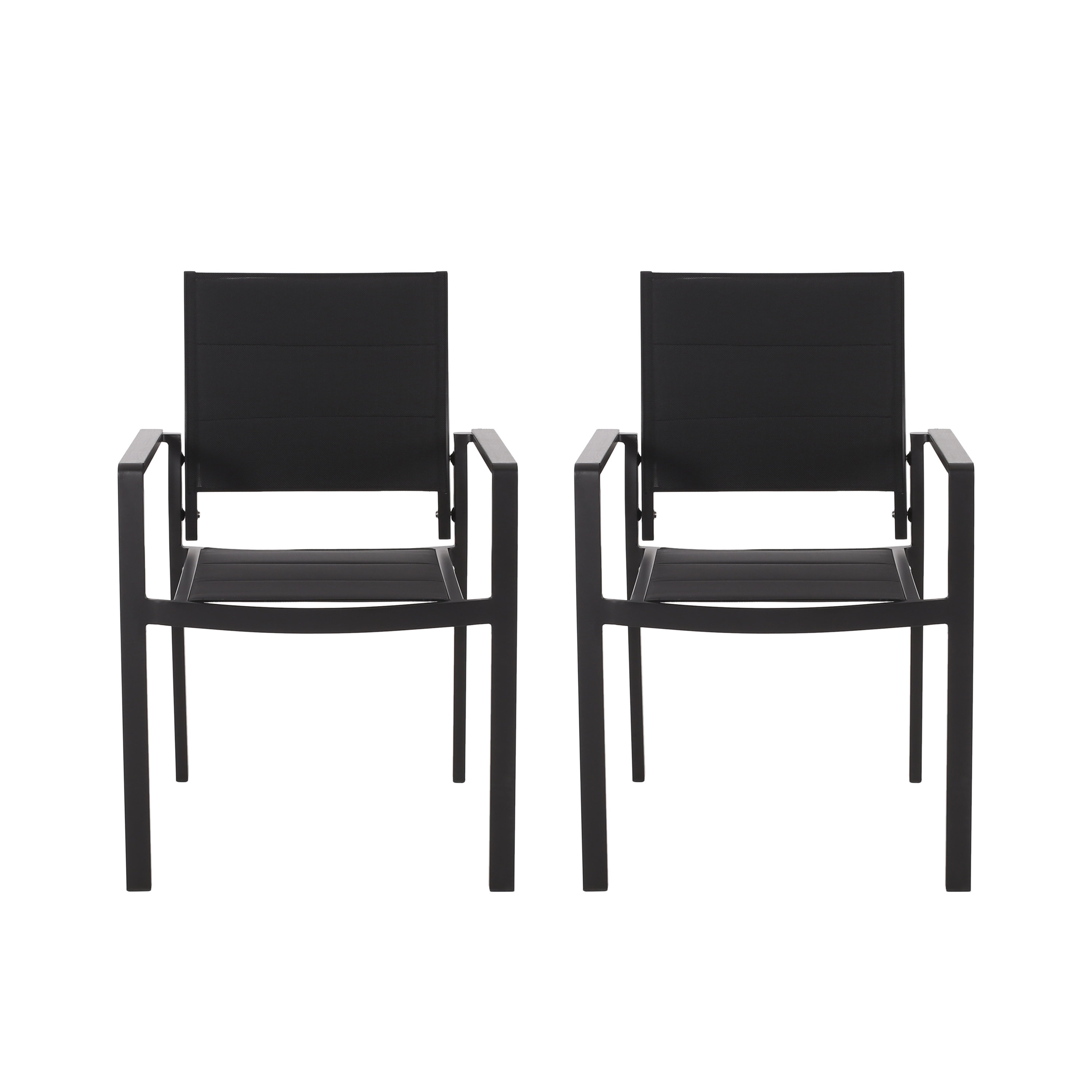 Starla Outdoor Mesh And Aluminum Dining Chairs