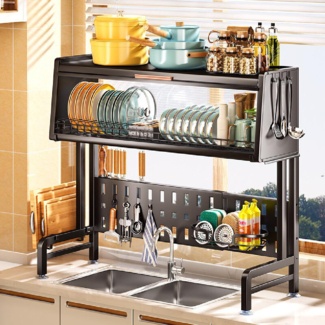 Premium Over Sink Roll Up Dish Drying Rack