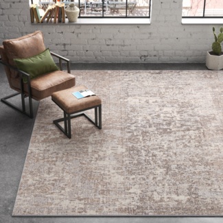 Stratton Machine Woven / Power Loomed Performance Light Gray/Beige Rug