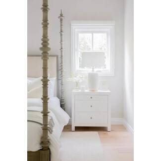 Stylish bedroom with statement wall and modern accents