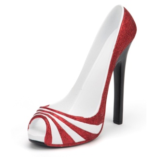 Tabletop Wine Bottle Rack in Red/White/Black