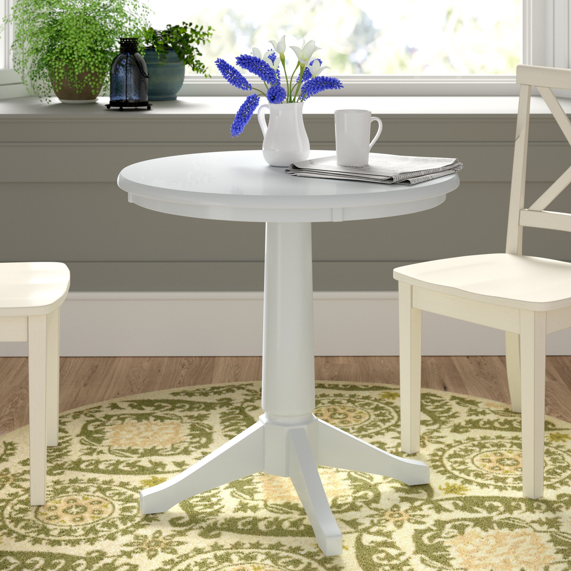 Thelma Solid Wood Pedestal Dining Table