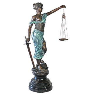 Themis Blind Justice Cast Bronze Statue