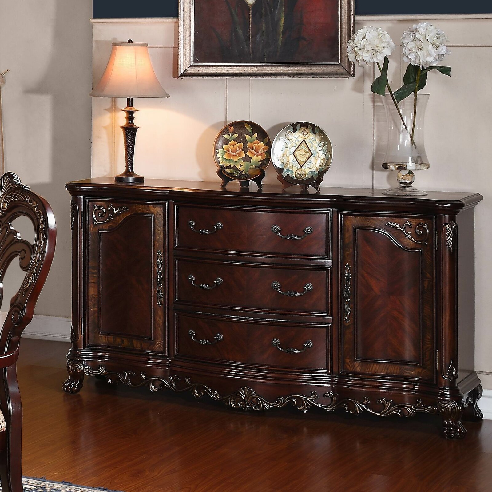 Traditional Antique Sideboard Buffet