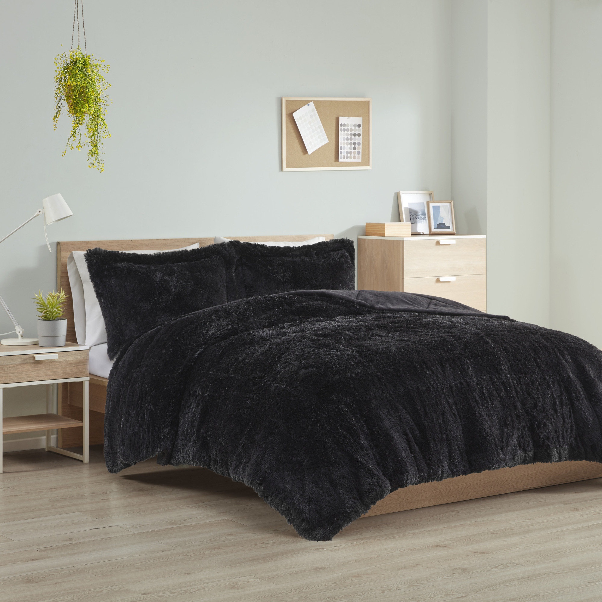 Trahan Faux Fur Comforter Set