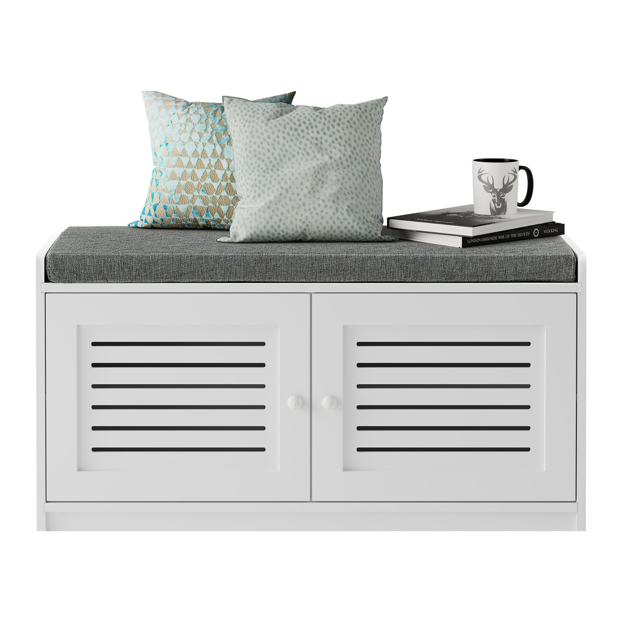 Trejan Pairs Solid + Manufactured Wood Shoe Storage Bench