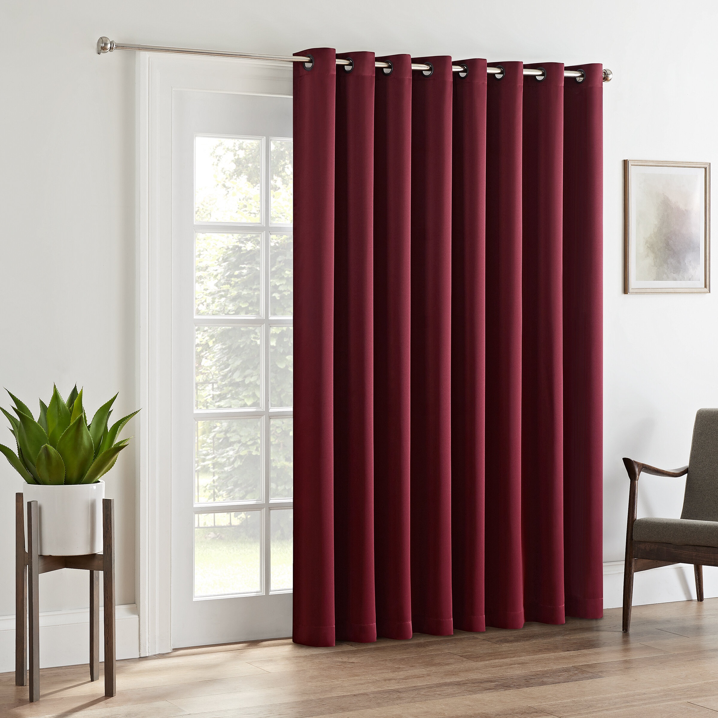 Tricia Polyester Room Darkening Curtain Panel