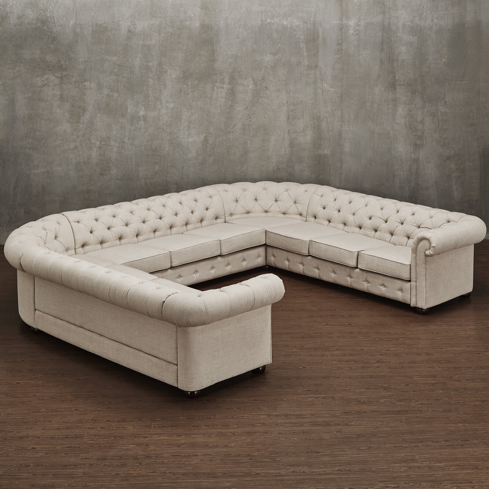 Tufted Extra Large Sectional Sofa