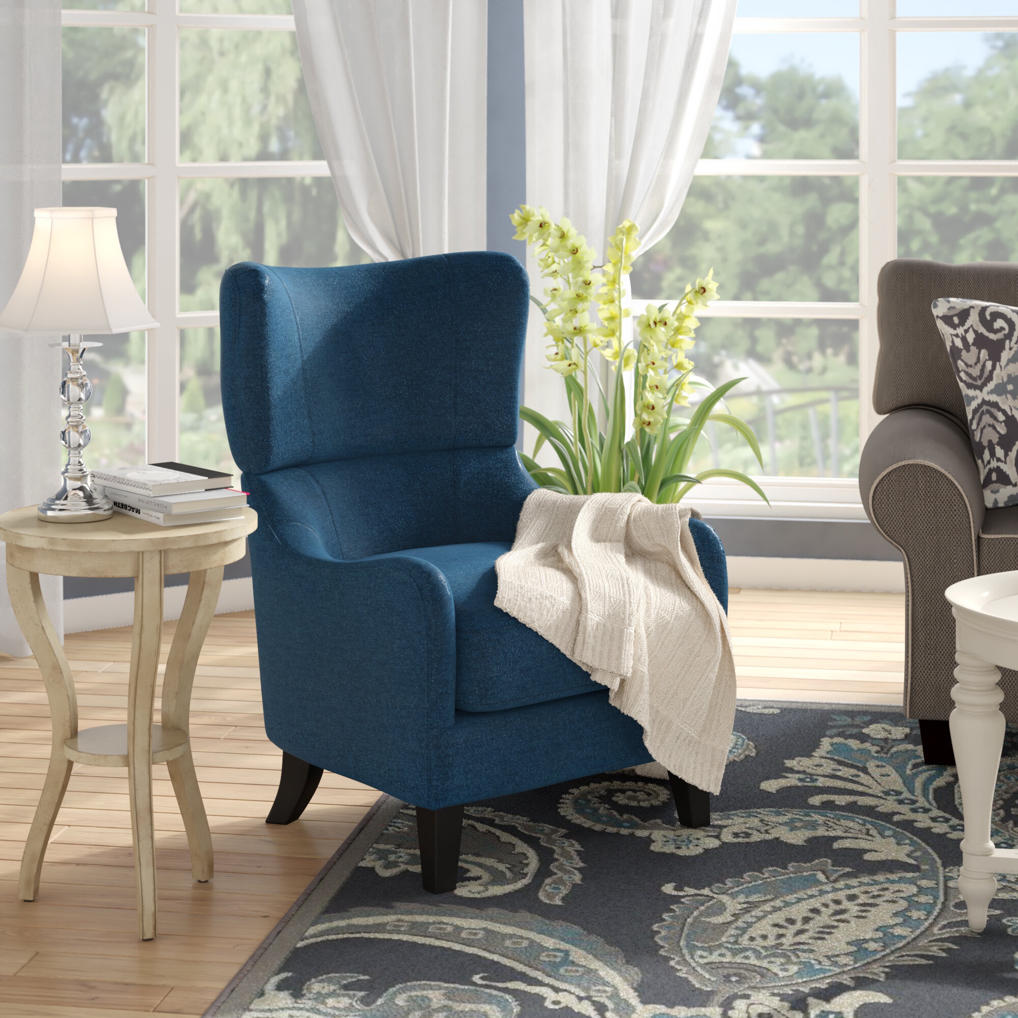 Upholstered Wingback Chair