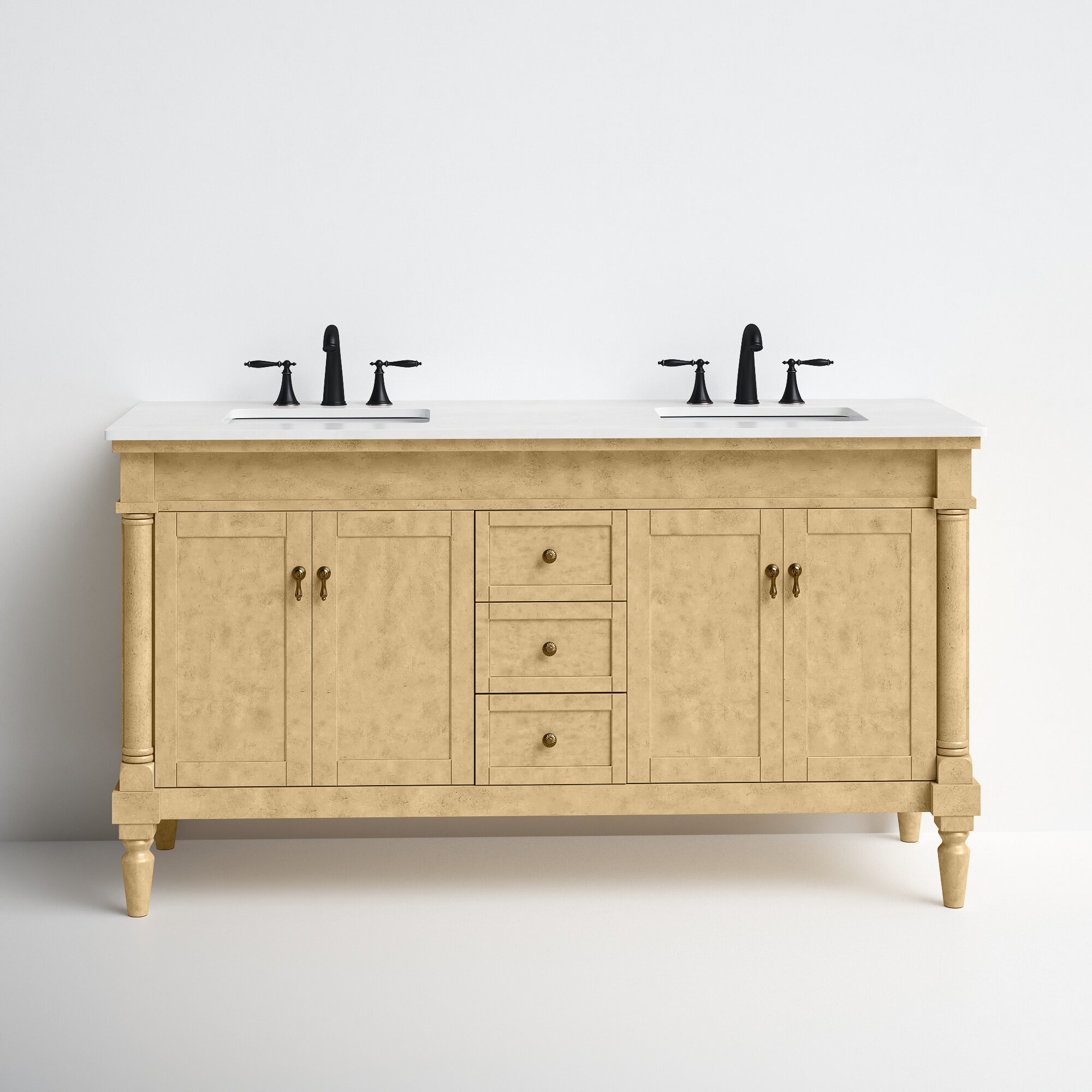 Uriah 60" Double Bathroom Vanity Set