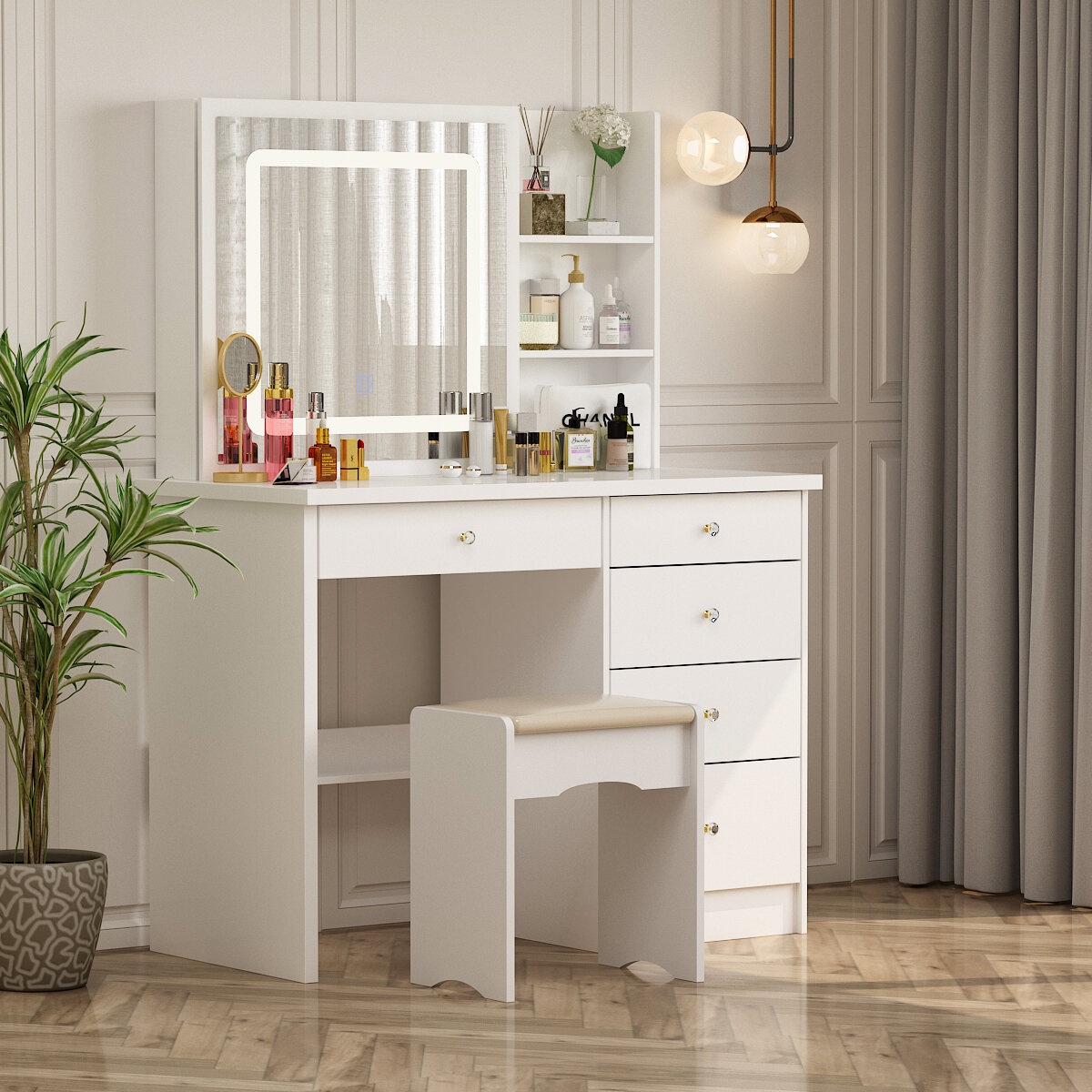 Makeup Vanity With Drawers - VisualHunt