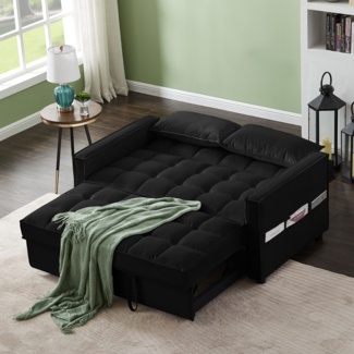Velvet Convertible Sofa Bed Pull Out Sleeper Sofa