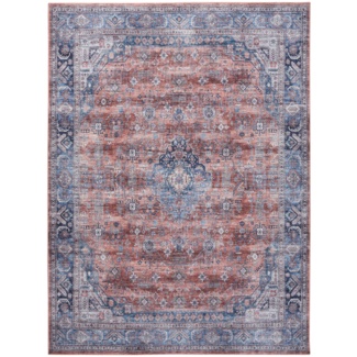 Venetia Machine Washable Persian Blue Multicolor Area Rug