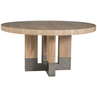 Verite 60'' Solid Oak Pedestal Dining Table