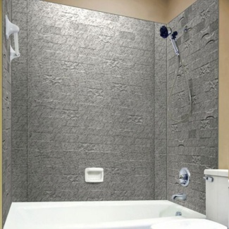Versa Tile - Mirroflex - Tub and Shower Wall Panel - Galavanized