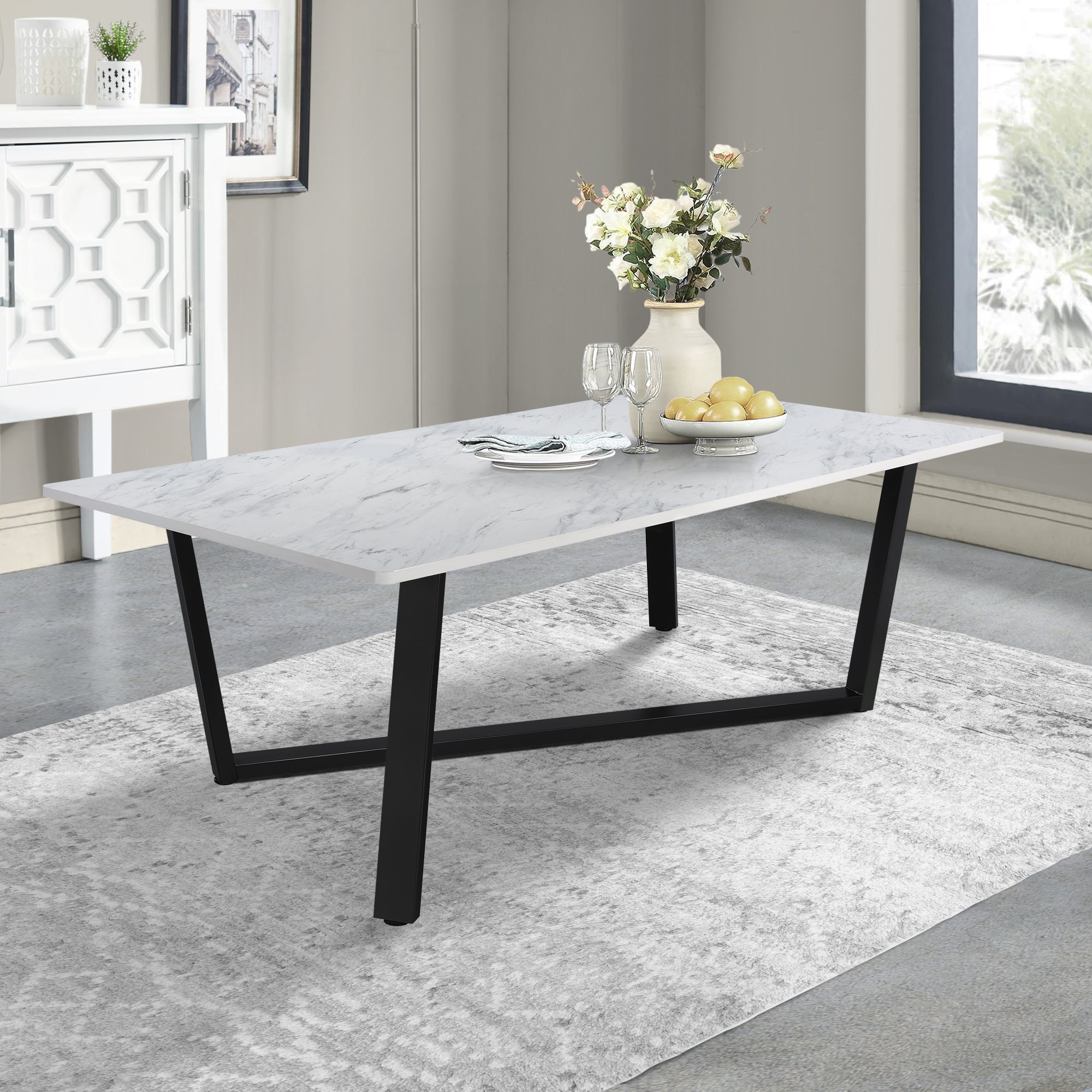 Vesper marble on sale dining table