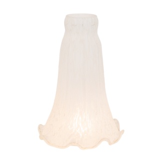 Victorian 6'' H x 1.5'' W Glass Bell Lamp Shade in White