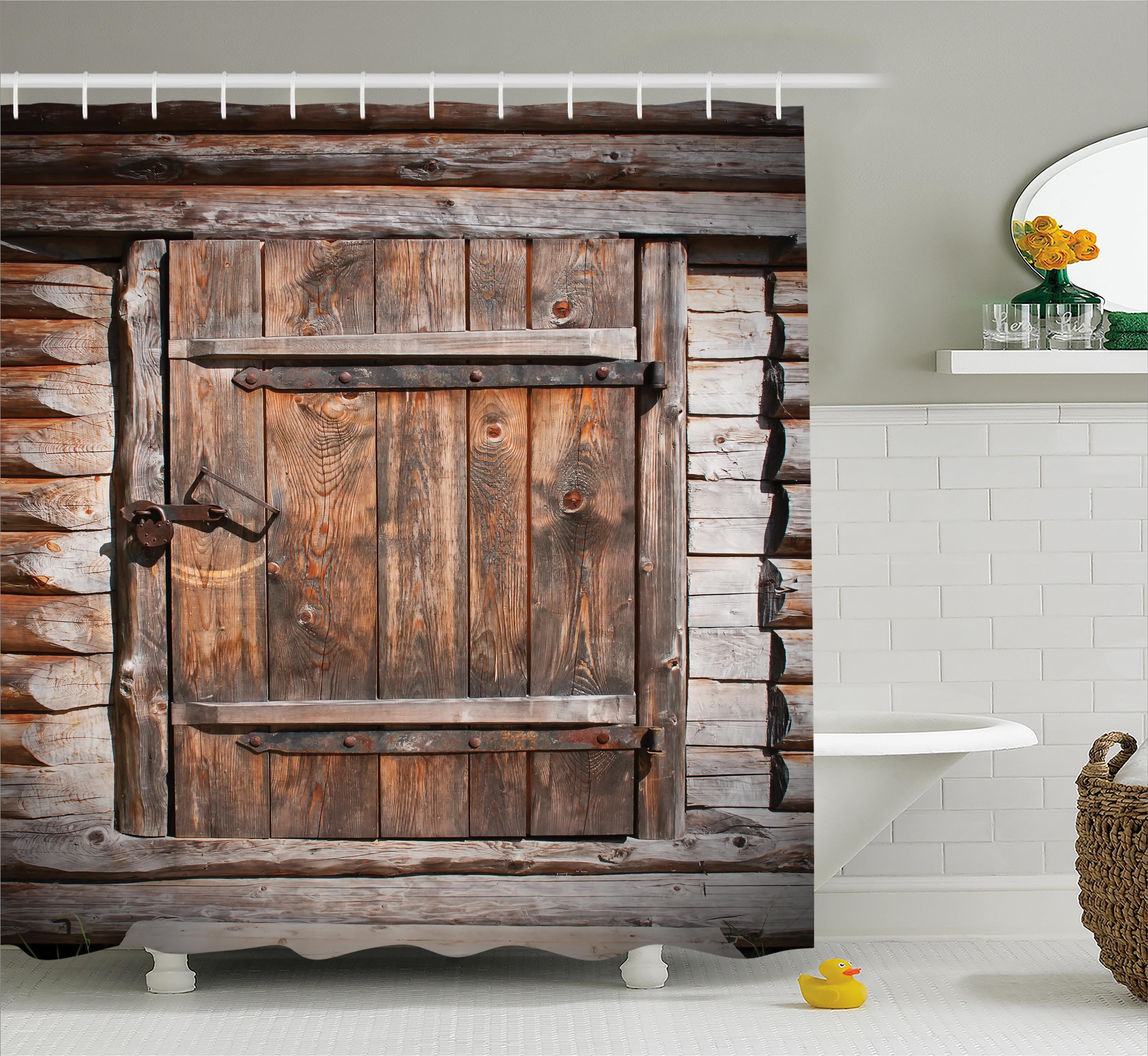 Vintage Rustic Wooden Door Single Shower Curtain