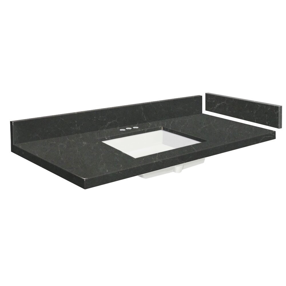 Vision 43'' Granite Single Bathroom Vanity Top with Sink