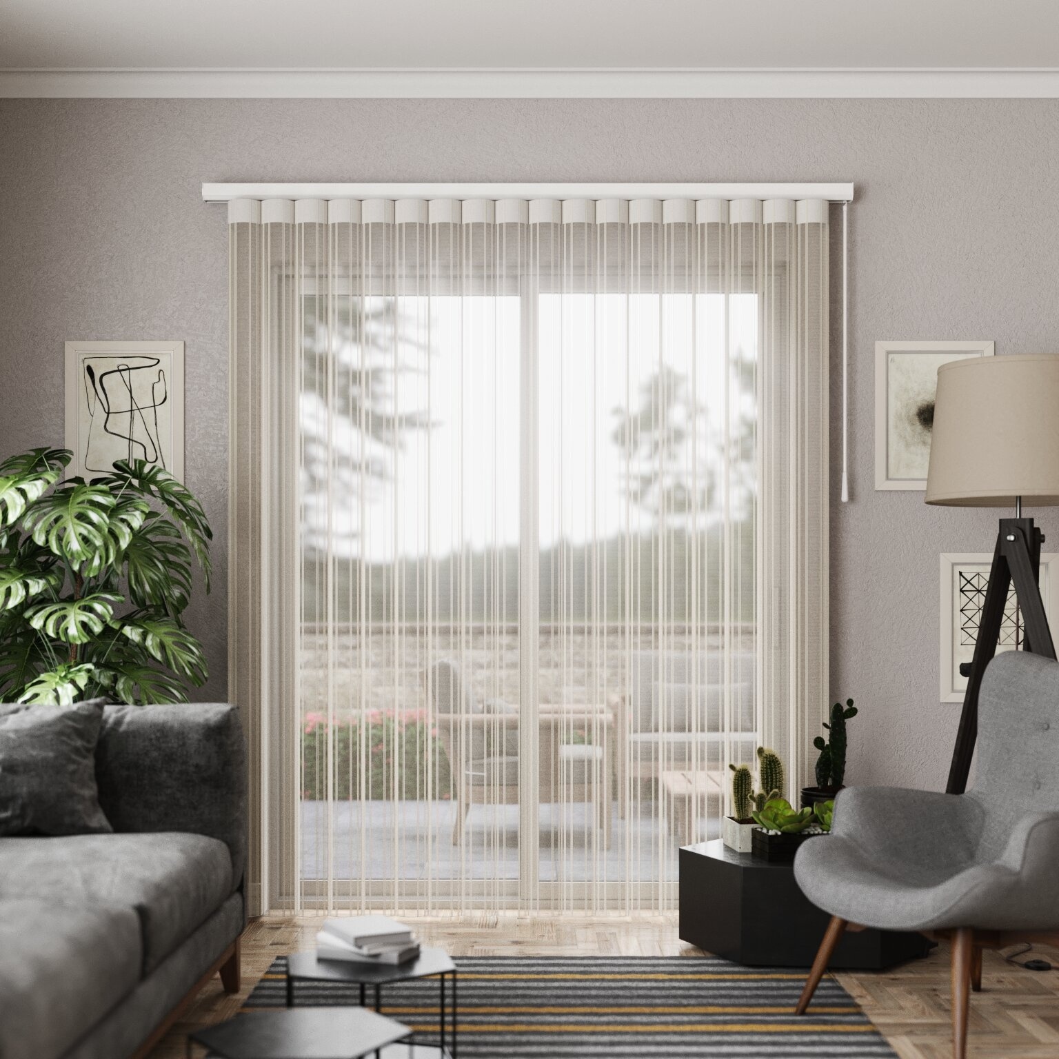 Walkthrough Room Darkening Outdoor Vertical Blind