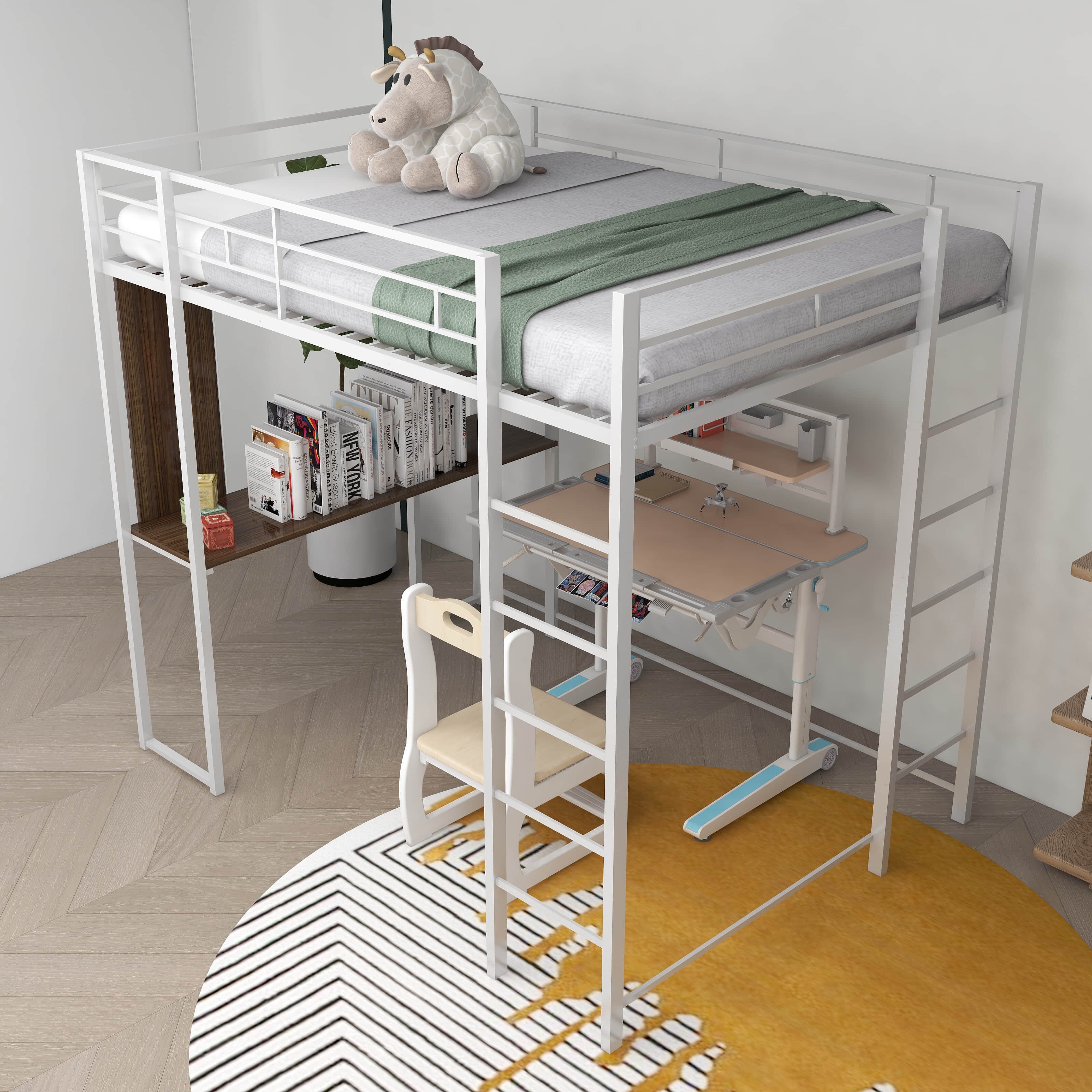 Wamego Full Loft Bed with Built-in-Desk by Mason & Marbles