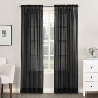 Wayfair Basics® Sheer Voile Rod Pocket Curtain Panel